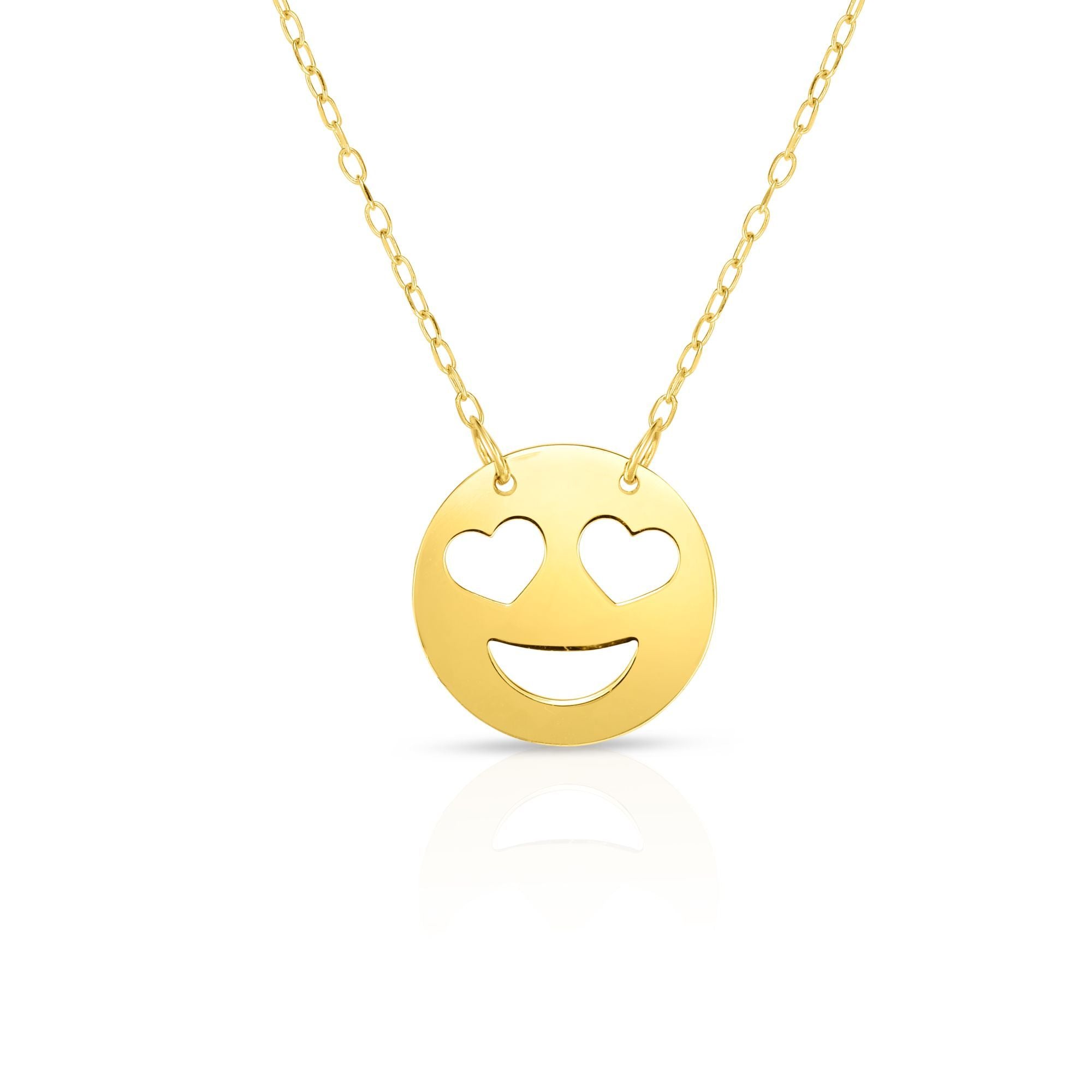 Minimalist Fancy Emoji Necklace with Cable Chain Necklace - wingroupjewelry