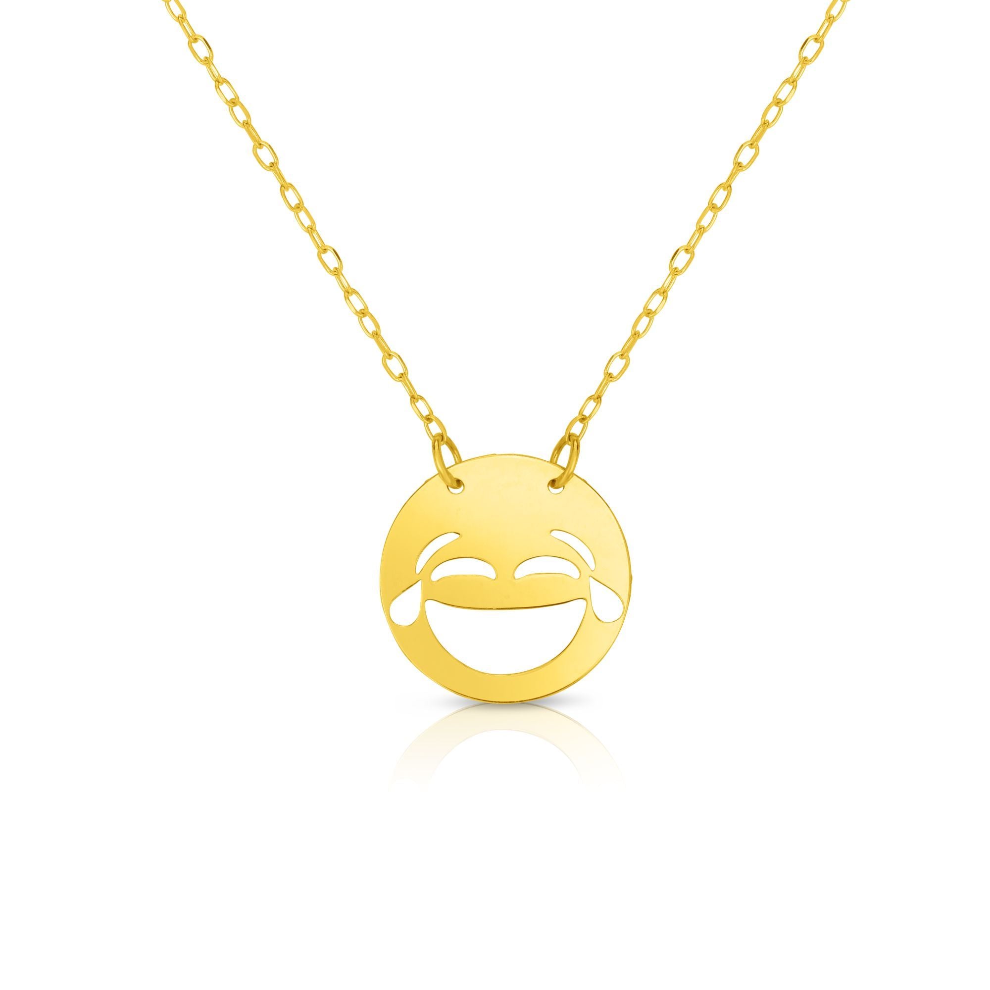 Minimalist Fancy Emoji Necklace with Cable Chain Necklace - wingroupjewelry