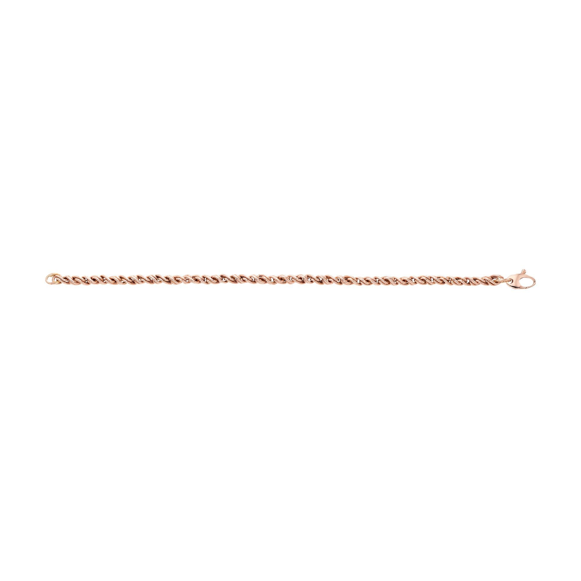 14k Minimalist Solid Gold Modern Braid Link Chain
