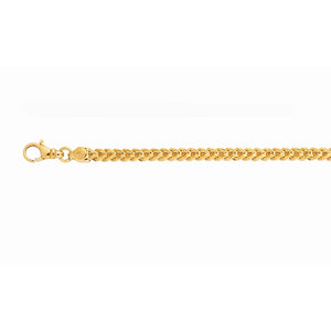Semi-Solid Diamond Cut Square Franco Chain with Lobster Clasp - wingroupjewelry