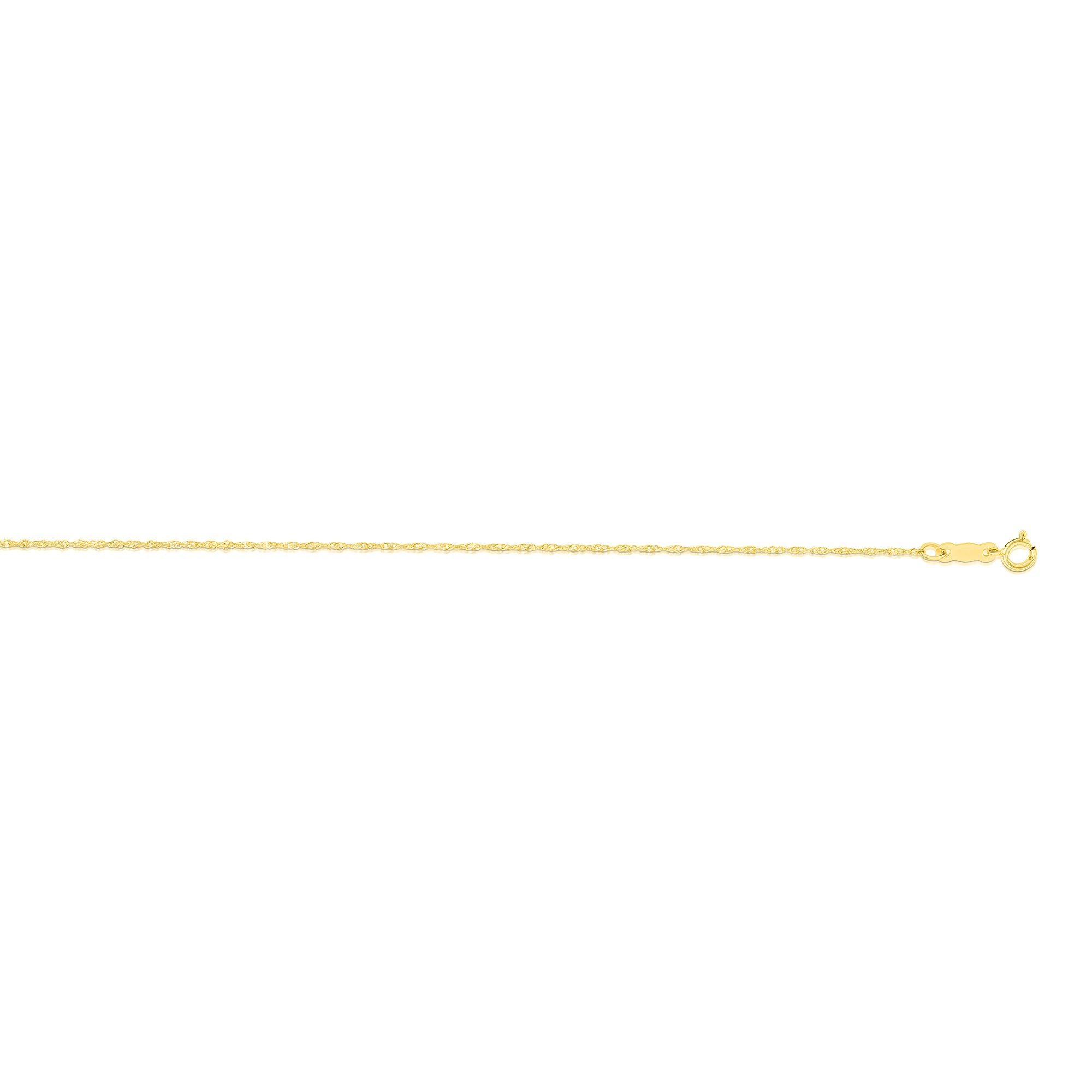 14k Gold Twisted Singapore Chain