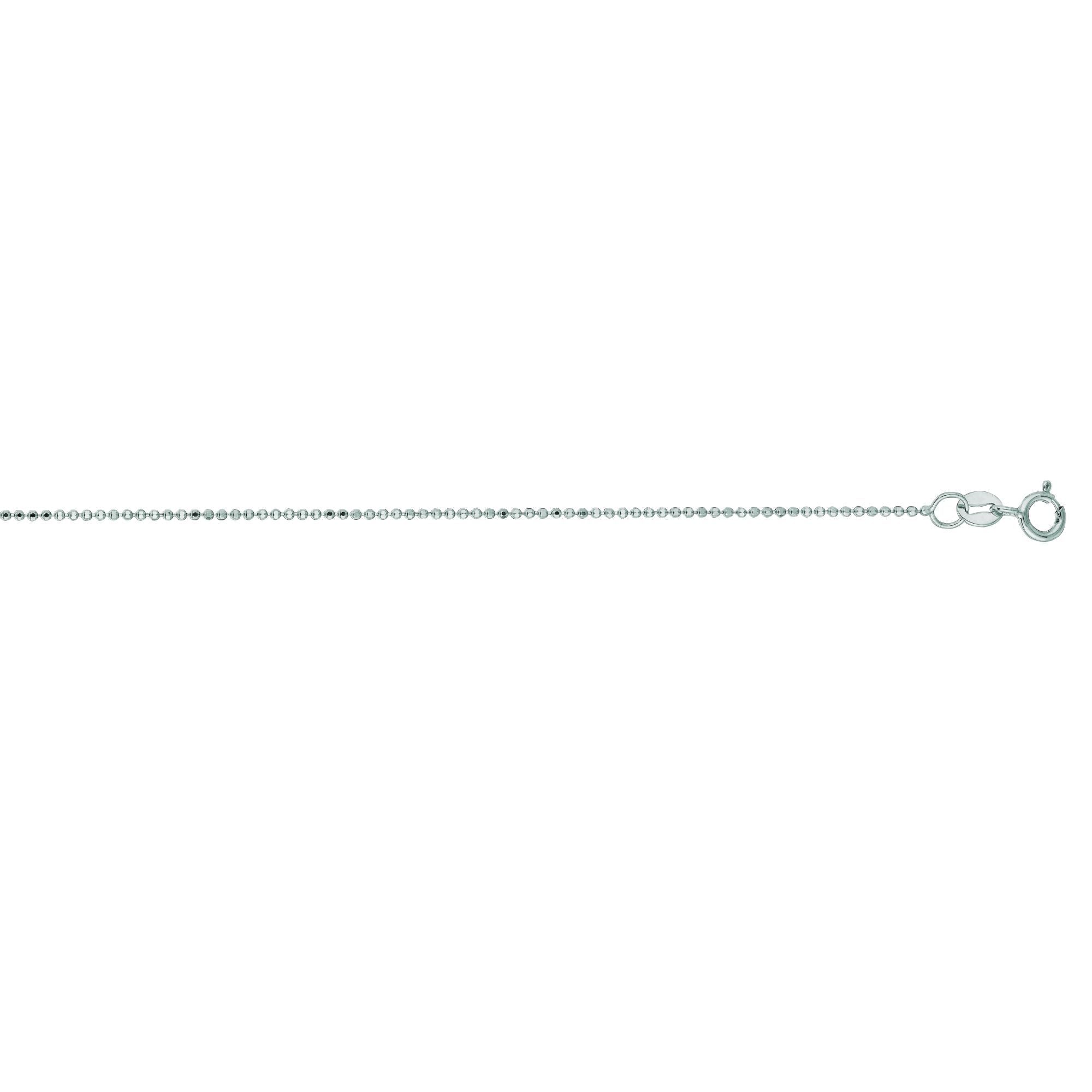 Finished Diamond Cut Round Bead Chain with Spring Ring Clasp or Lobster Clasp - wingroupjewelry