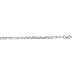 Diamond Cut Heart Chain with Lobster Clasp - wingroupjewelry