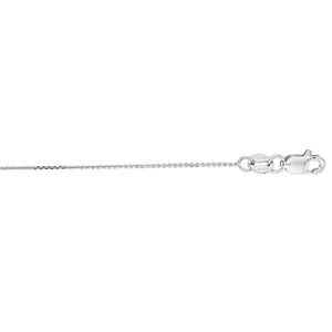 Flat Diamond Cut Cable Chain 0.5mm Thick with Spring Ring Clasp or Lobster Clasp - wingroupjewelry